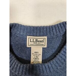 L.L. Bean Lamb's Wool Crew Neck Pullover Sweater Navy Blue Men's Large
